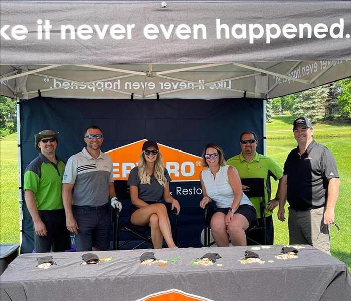 Servpro employees at the Duffers Delight golf tournament